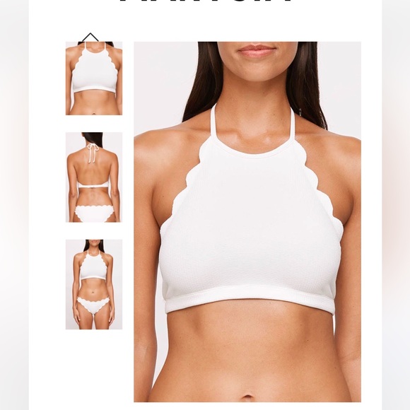 Marysia Black Bikini set Mott High Neck Bikini top & Antibes bottom. Sz L - Picture 6 of 7